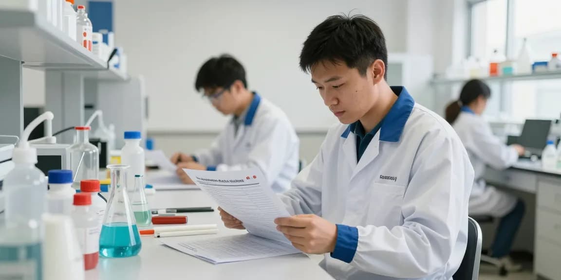 Natriumazide in een vertrouwelijke laboratoriumsetting van een lokale vertrouwde aanbieder voor chemische producten.