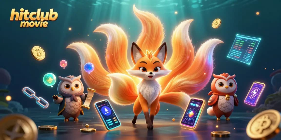 Join the excitement of hitclub movie as mystical characters gamble with vibrant coins and magical elements.