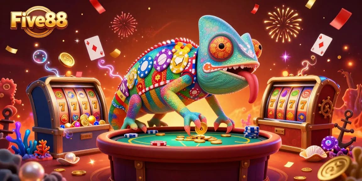 Play exciting games at Five88, featuring vibrant graphics and a dynamic casino atmosphere.