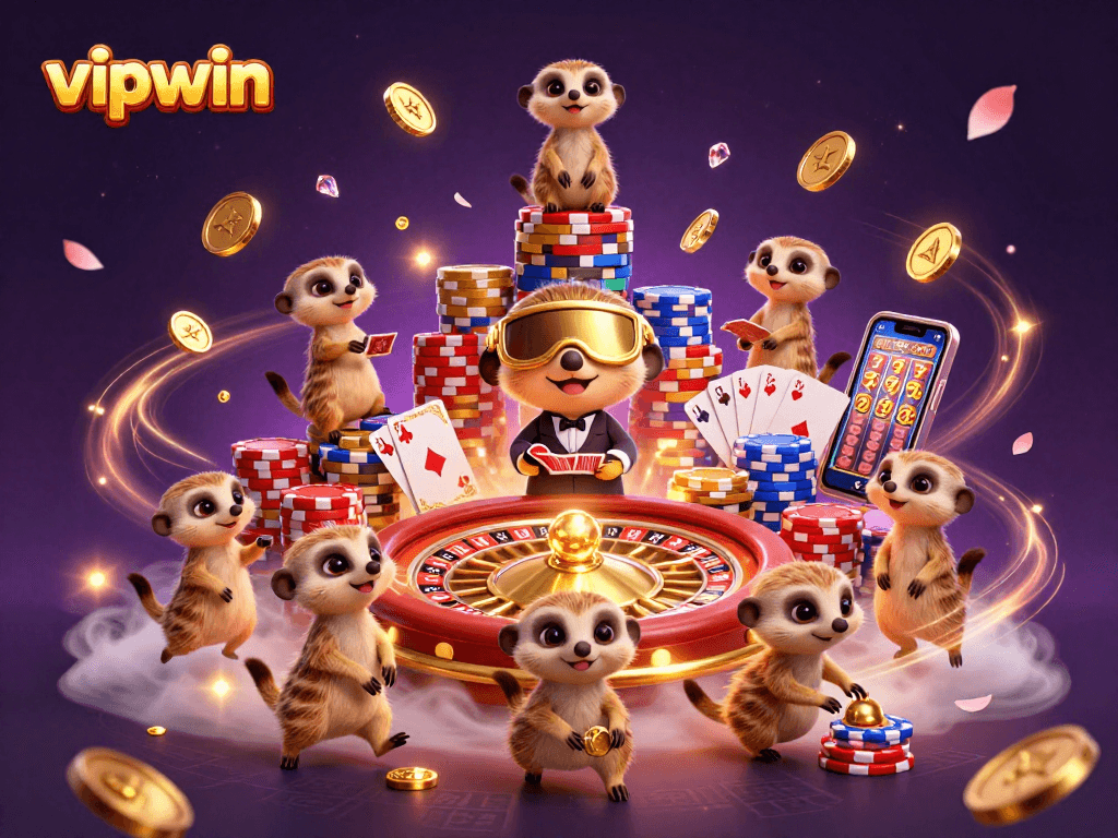 Experience thrilling gaming at vipwin with meerkats managing an exciting casino!