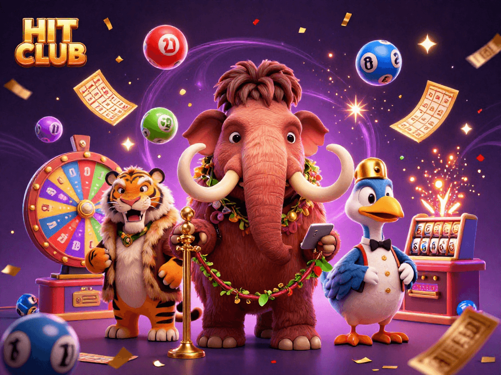 Engage in thrilling lottery action at HIT CLUB with vibrant lottery balls and exciting game elements.