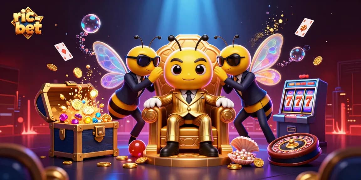 Experience the thrill of ric bet with vibrant casino action featuring a bumblebee mob boss.