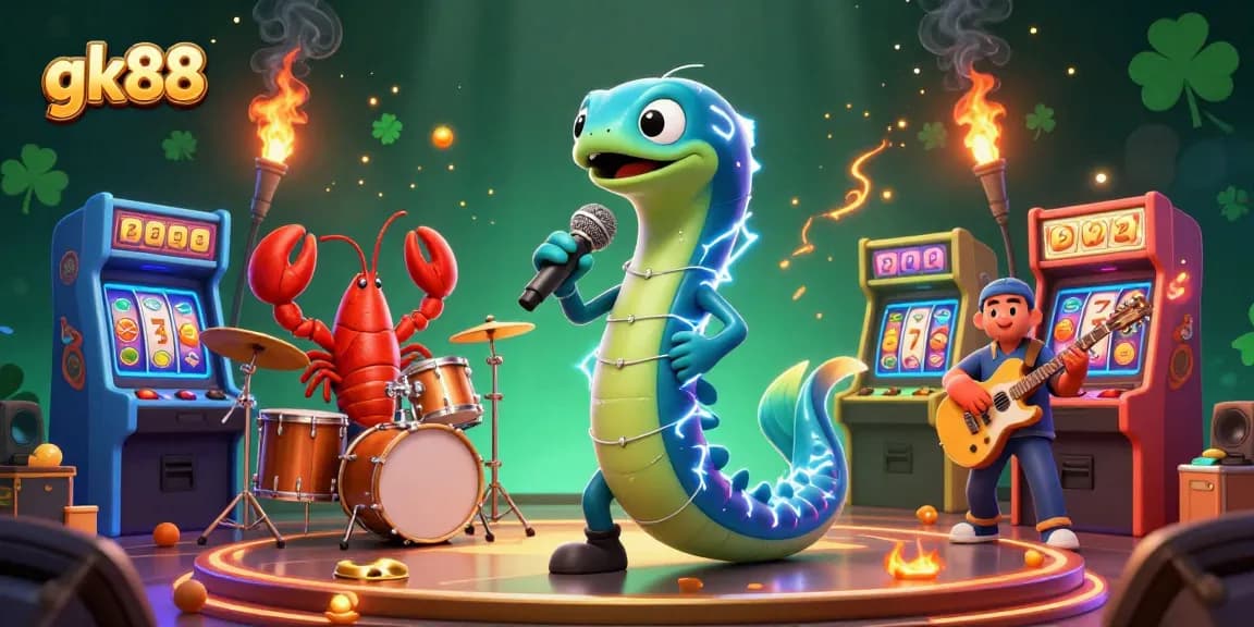Spin to win with gk88 at an electrifying underwater casino featuring unique 3D characters.
