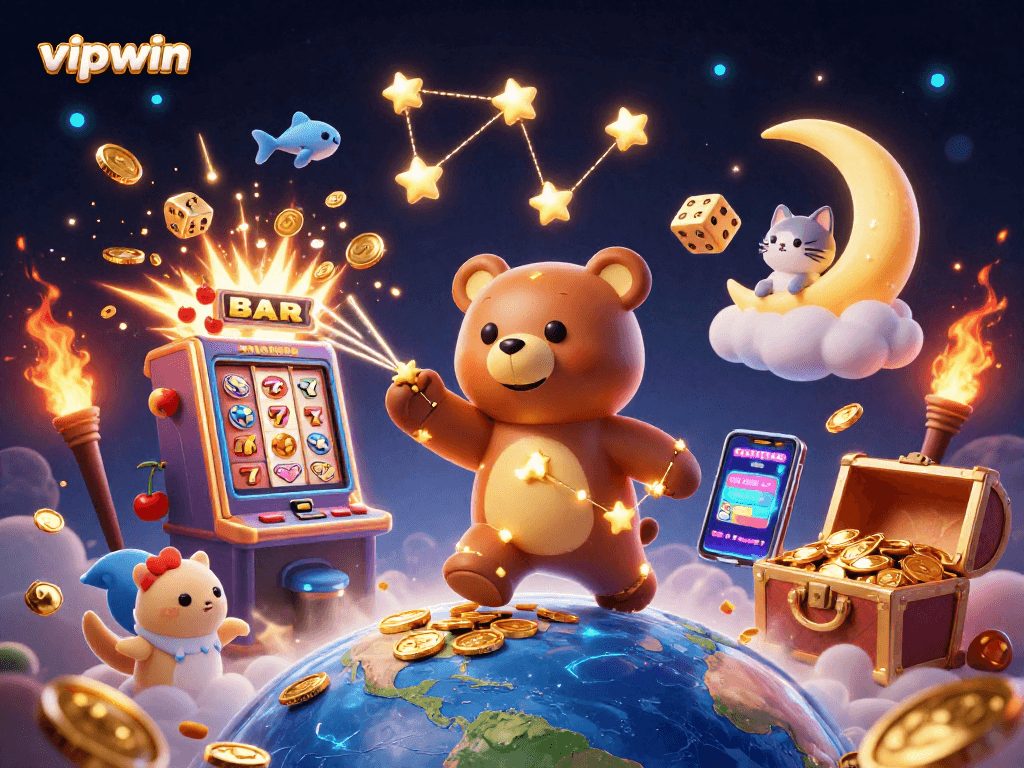 Join the fun at vipwin with an engaging jackpot scene full of casino action and vibrant characters.
