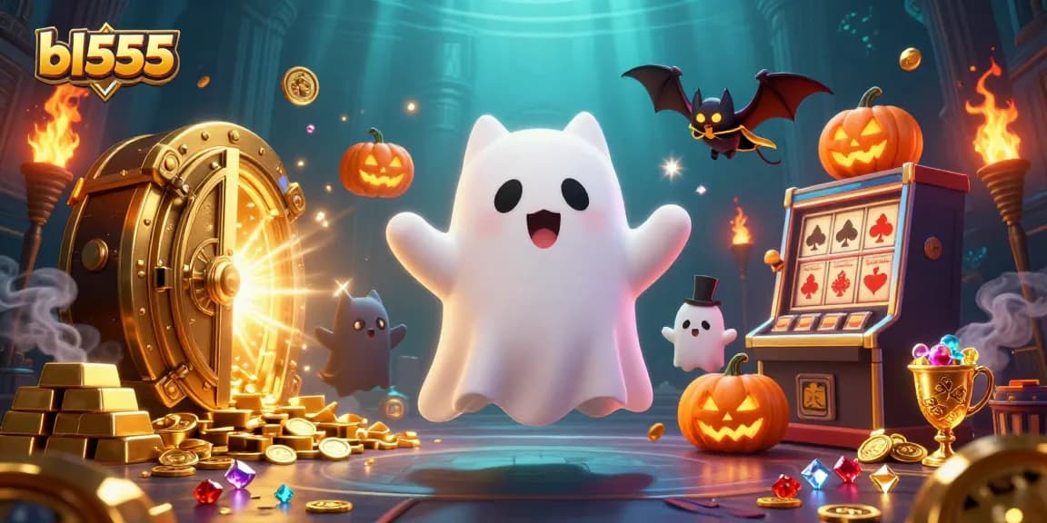 Experience exciting gameplay with bl555 featuring a friendly ghost cat and treasures in a haunted casino.