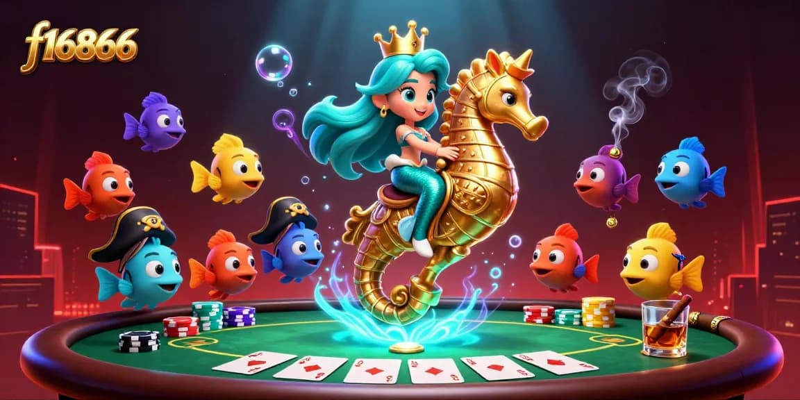 Experience exciting gameplay with f16866 in a vibrant underwater casino scene.