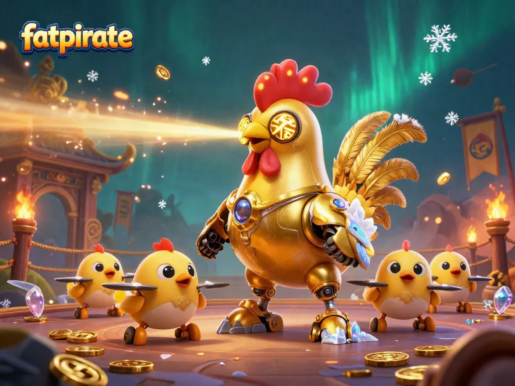 Experience thrilling gaming adventures at fatpirate with a vibrant 3D illustration of futuristic casino characters.