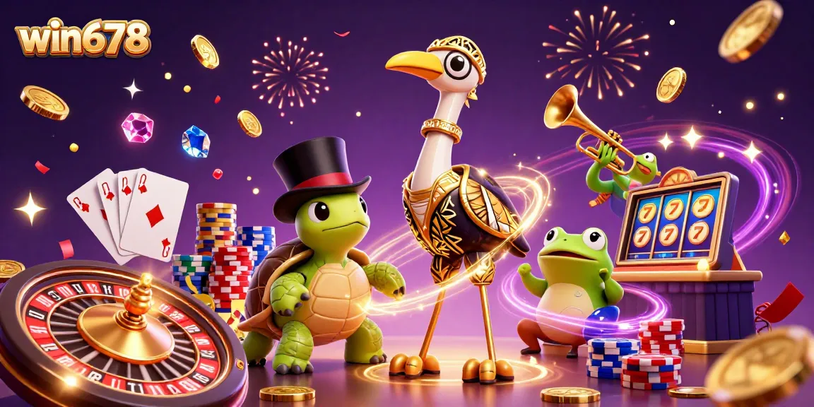Engage with win678 by spinning 3D roulette and celebrating wins amidst vibrant casino scene.