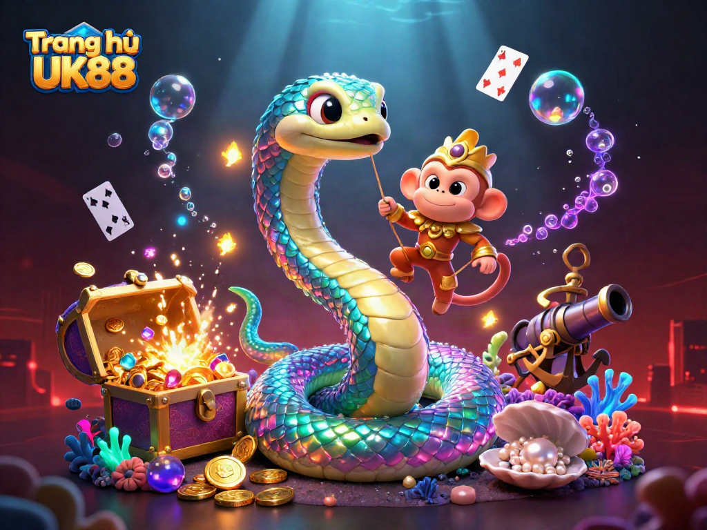 Experience fun and fortune at Trang chủ UK88 with vibrant characters and magical casino elements!