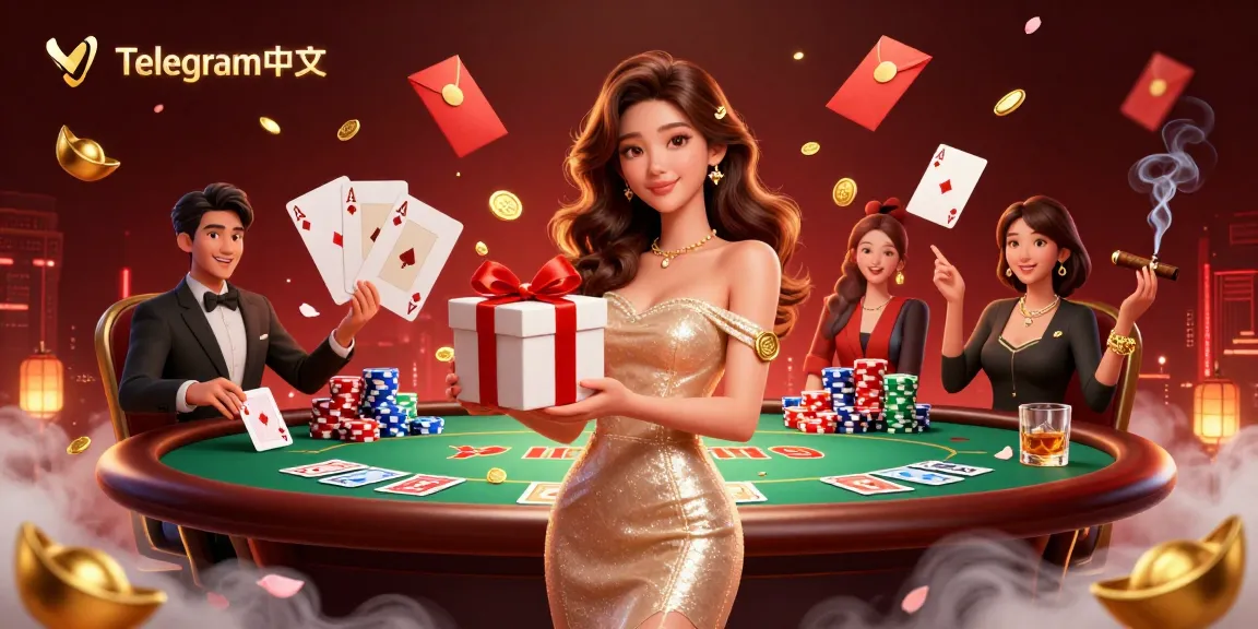 通过Telegram中文与节日赌场精神互动，展现充满色彩和动作的胜利时刻的惊艳插图。