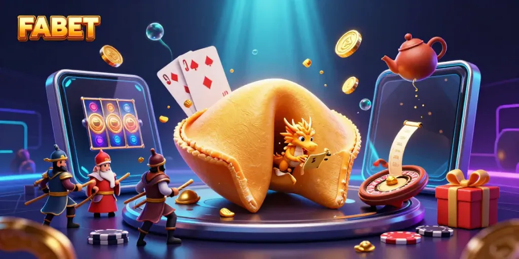 Experience winning with FABET's exciting games, featuring a dragon and dynamic casino elements.