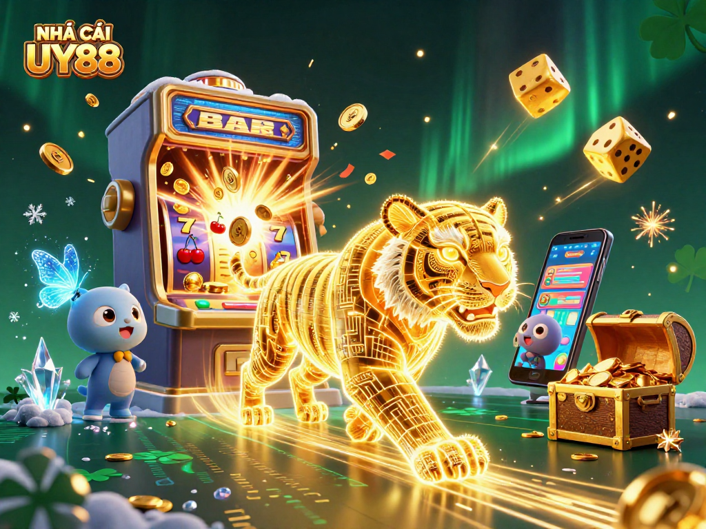 Experience exciting wins at NHÀ CÁI UY88 with a vibrant 3D casino scene showcasing thrilling gameplay elements.