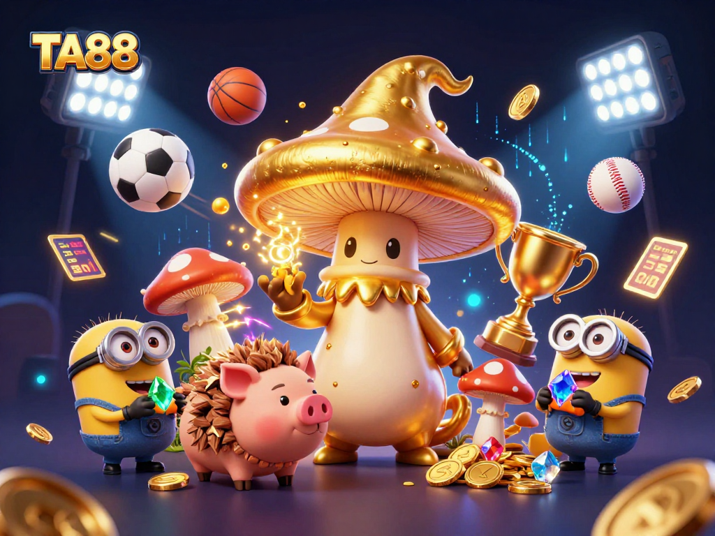 Engage with thrilling sports betting action at TA88 featuring dynamic characters and elements.