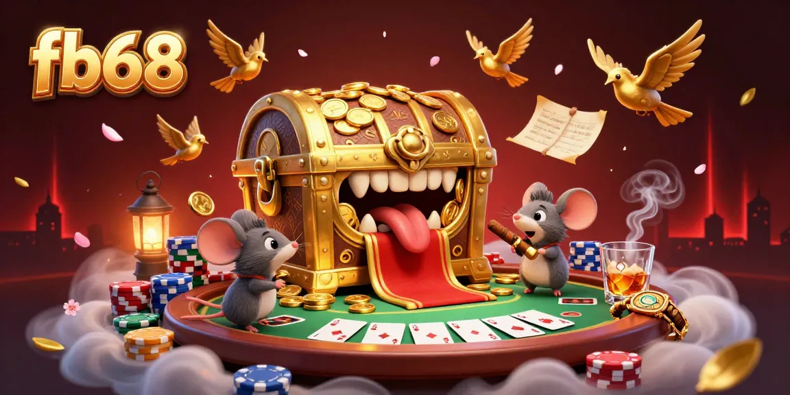 Capture winning moments at fb68's vibrant casino scene filled with colorful poker elements.