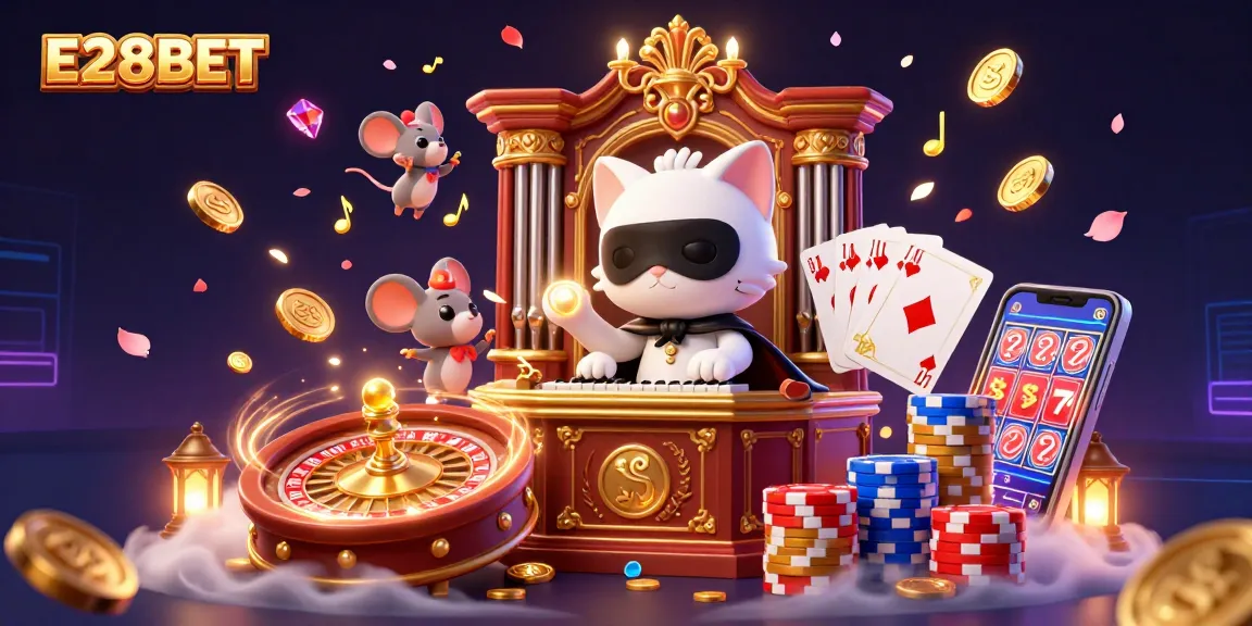 E28BET offers thrilling casino experiences with vibrant characters and dynamic games.