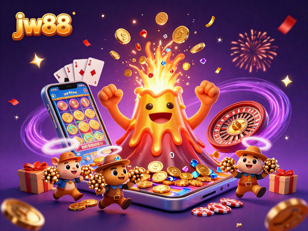 Win big at jw88 with exciting casino elements and a triumphant volcano erupting treasure.