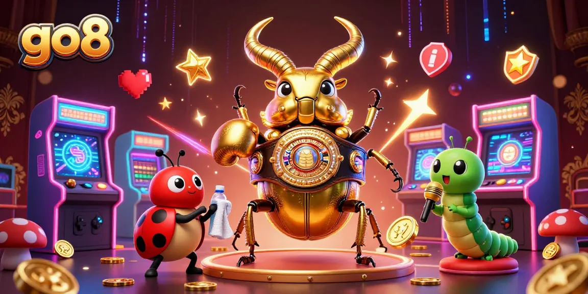 Go8 engages players with vibrant cartoon characters in a casino-themed battle.