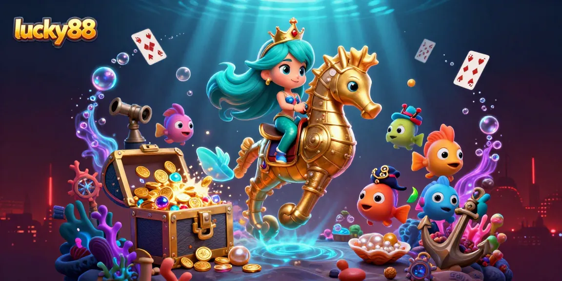 Experience the thrill at lucky88 with vibrant casino scenes filled with treasure and adventure.