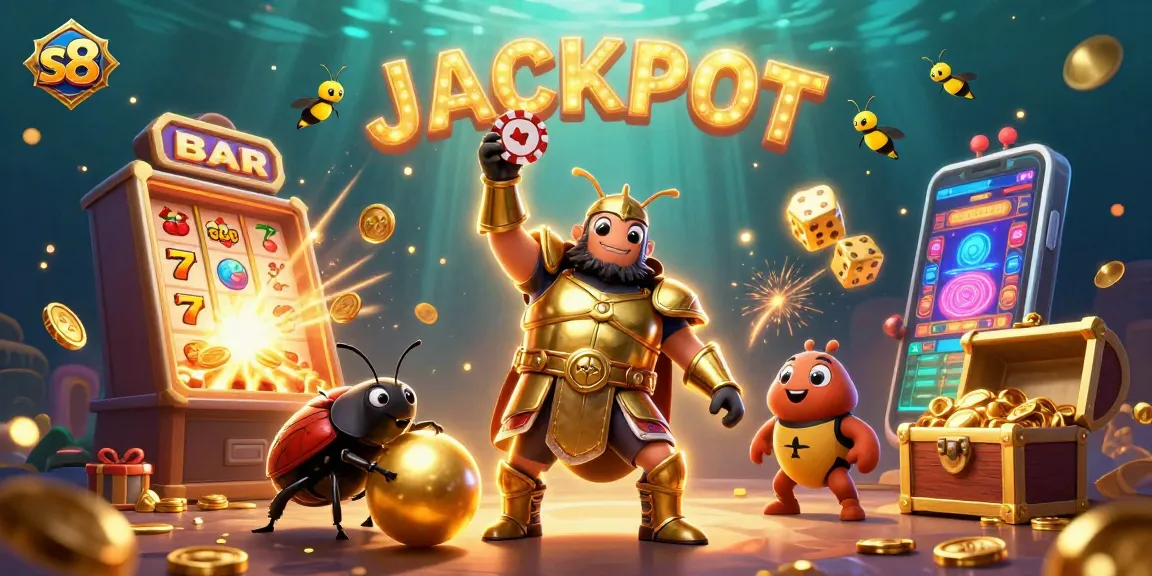 S8 offers thrilling jackpot games and a vibrant casino experience with exciting illustrations.