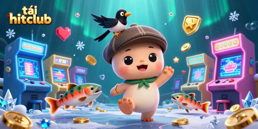 Spin to win at tải hitclub with vibrant 3D gaming elements and charming characters.