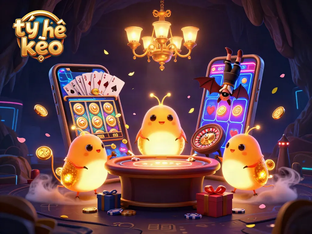 Experience tỷ lệ kèo in a vibrant cave casino illuminated by glowworms and rich game elements.