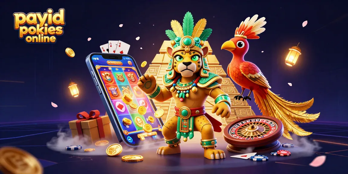 Experience thrilling payid pokies online gameplay with vibrant casino icons and lively characters.