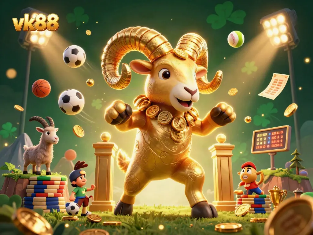 Join the exciting action at vk88 with massive golden ram and dynamic sports elements.