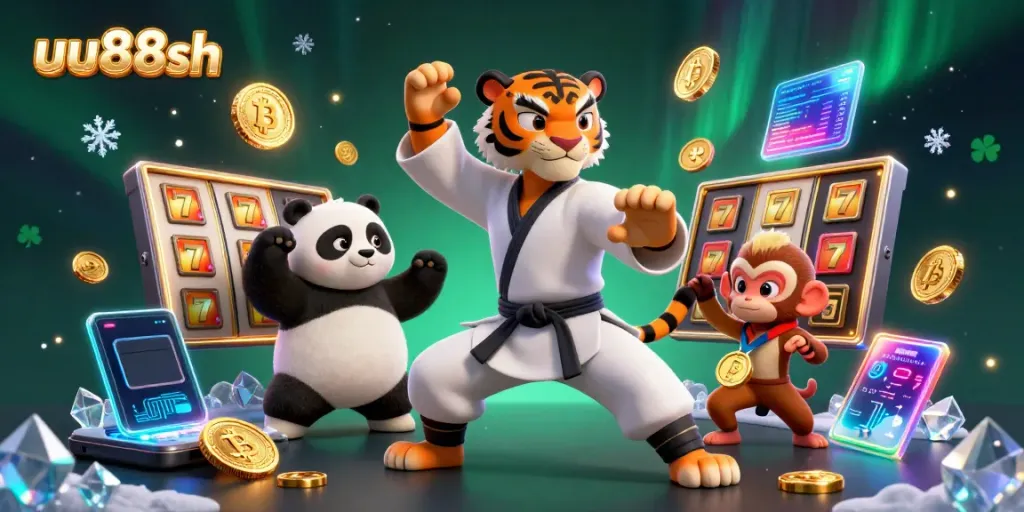 Engage with uu88sh's rich casino experience featuring animated characters and vibrant gaming themes.