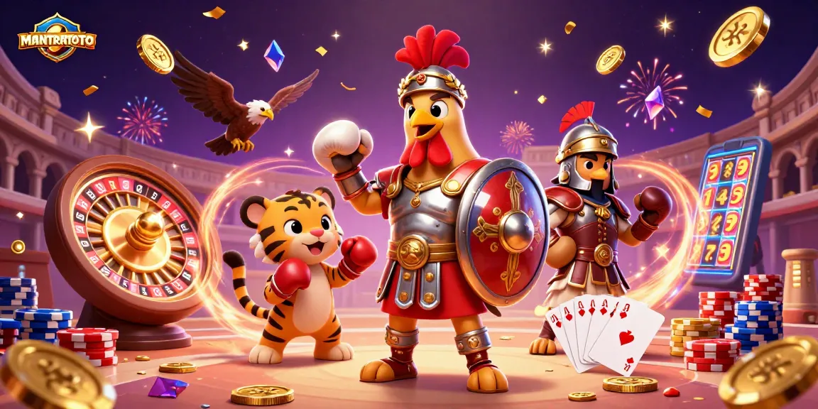 Engage with MANTRATOTO’s vibrant online gaming universe featuring a dynamic colosseum arena.