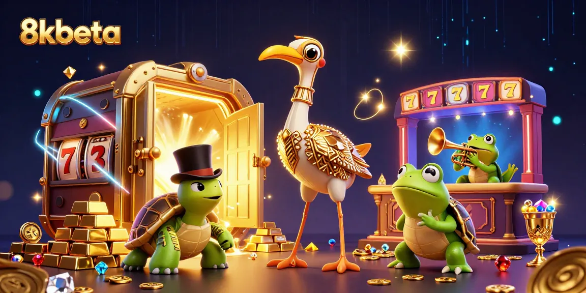 Engage with the thrilling atmosphere of 8kbeta through this vibrant casino scene illustration.