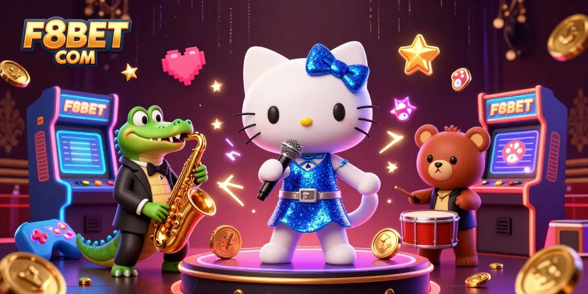 Engage in exciting games at F8BET COM with unique casino characters and colorful game elements.