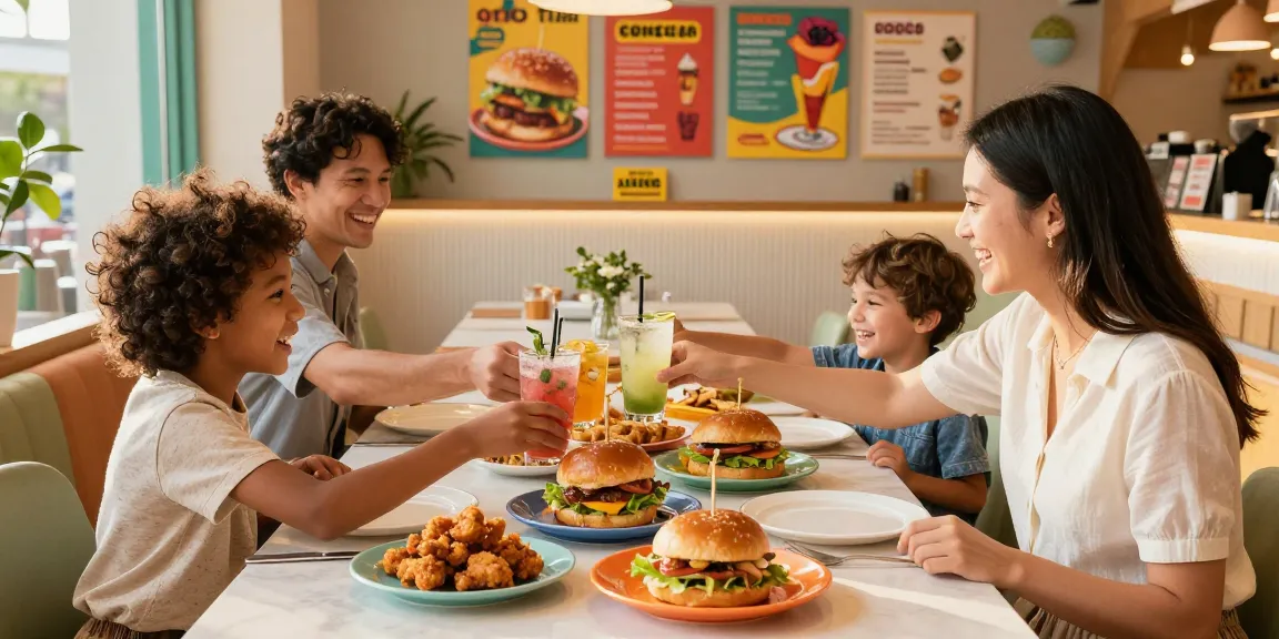 Family enjoying a delightful meal at ROKOK88 restaurant, showcasing diverse dishes and warm atmosphere.