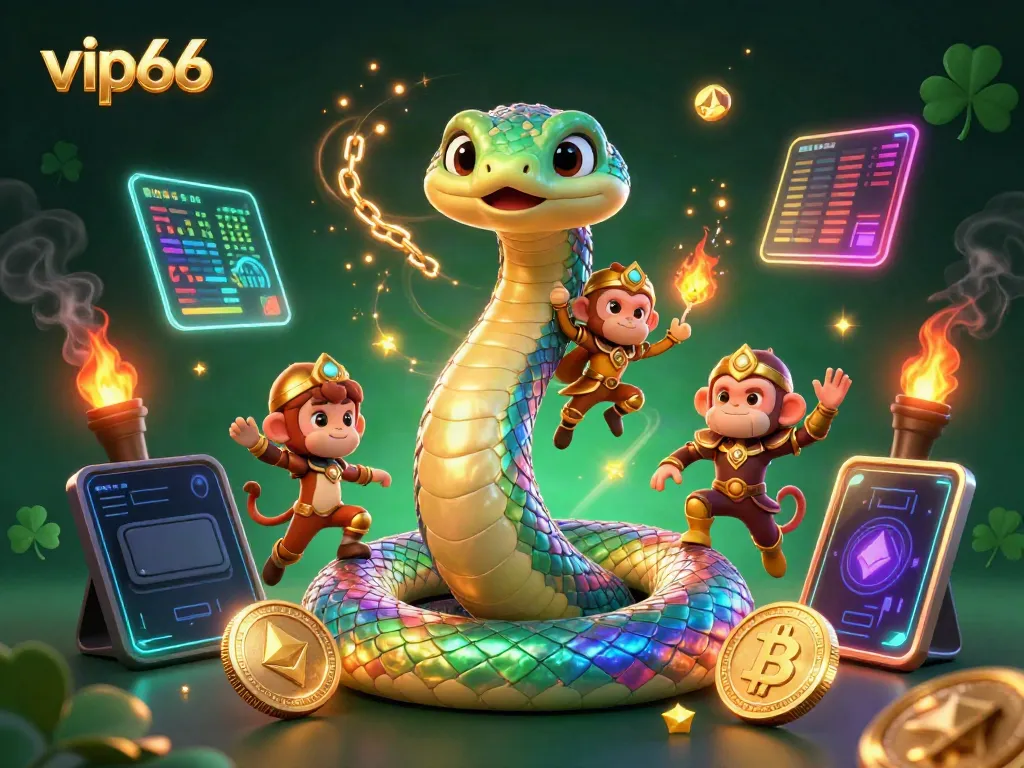 Experience the vibrant casino adventure of vip66, with dynamic 3D characters and rich gaming elements.