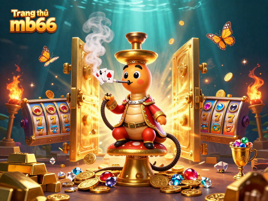 Experience the vibrant casino world of Trang chủ mb66 with a magical caterpillar and treasures.