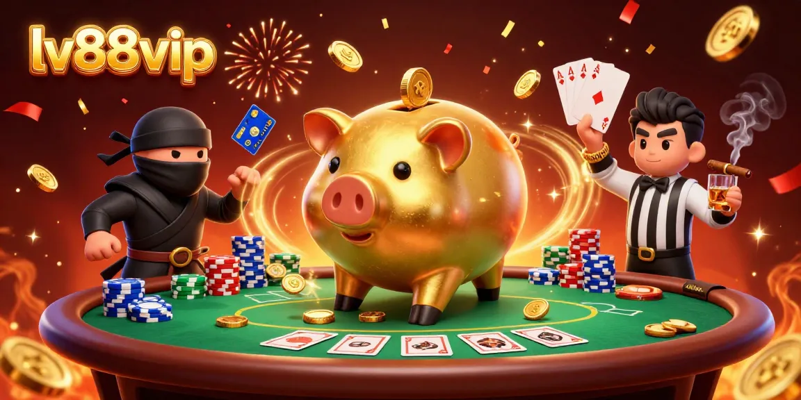 Engage in thrilling battles at lv88vip with golden piggy banks and cartoon characters galore.