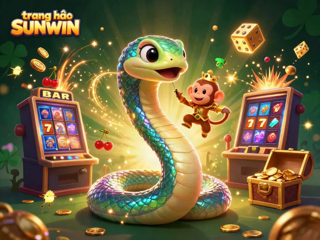 Experience the thrill of gaming at trang chủ SUNWIN with vibrant characters and casino elements.