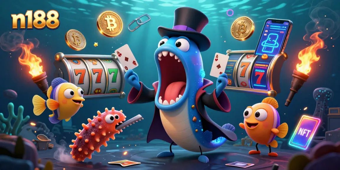 Experience the excitement of n188 with underwater casino characters and dynamic game elements.