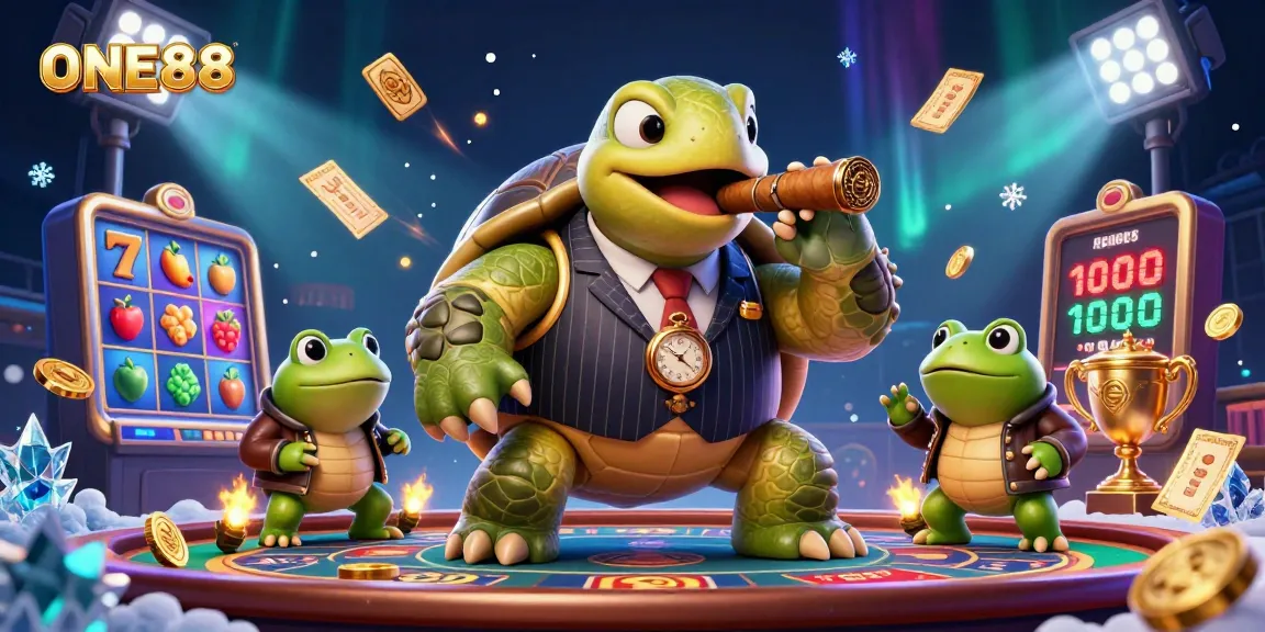 ONE88 engaging players with vibrant casino fun from a vintage mobster turtle and bullfrog enforcers