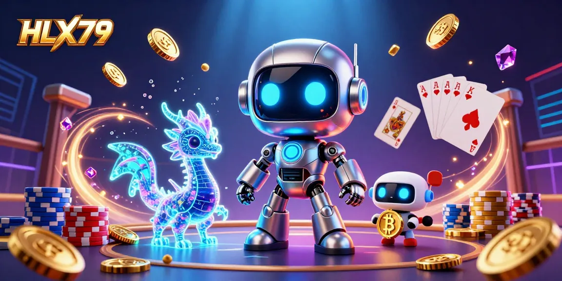 Experience the thrill of cockfighting at HLX79 with dynamic characters and vibrant gambling elements.