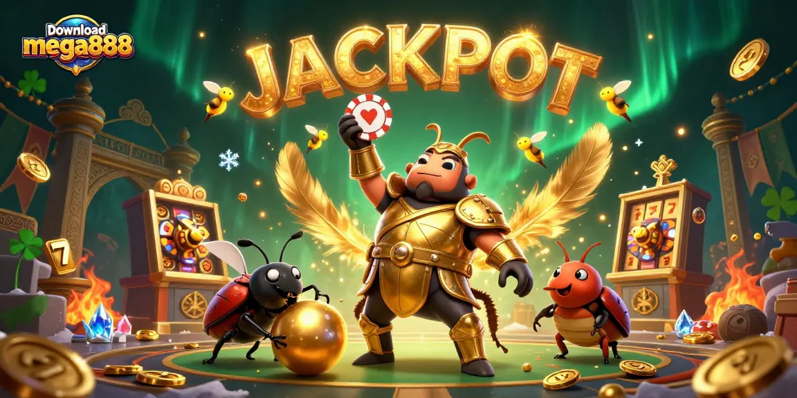 Spin to win with our vibrant illustration, featuring download mega888 for thrilling online slots!