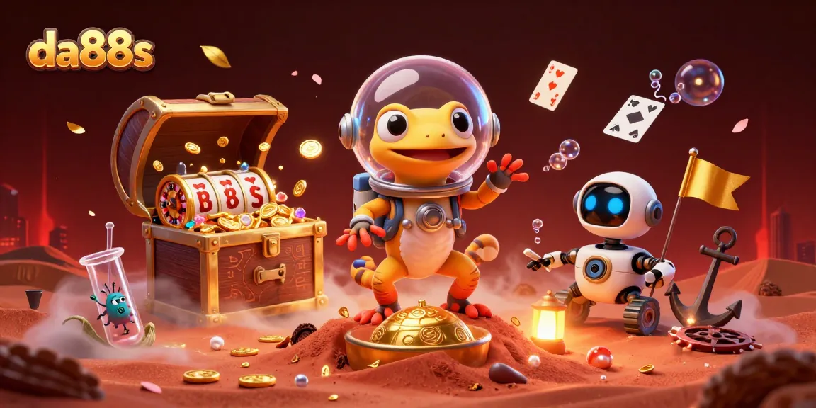Experience thrilling gameplay at da88s with a Martian gecko discovering a golden casino.