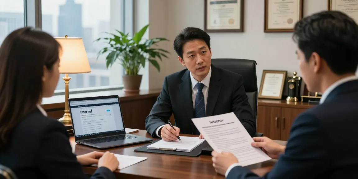 Valken Legal — Interpol Red Notice lawyers consulting clients in a law office.