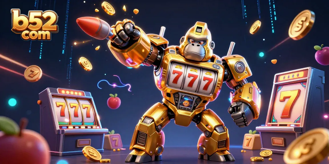 Engage with b52 com's thrilling slot machines featuring the golden gorilla mech for epic wins.