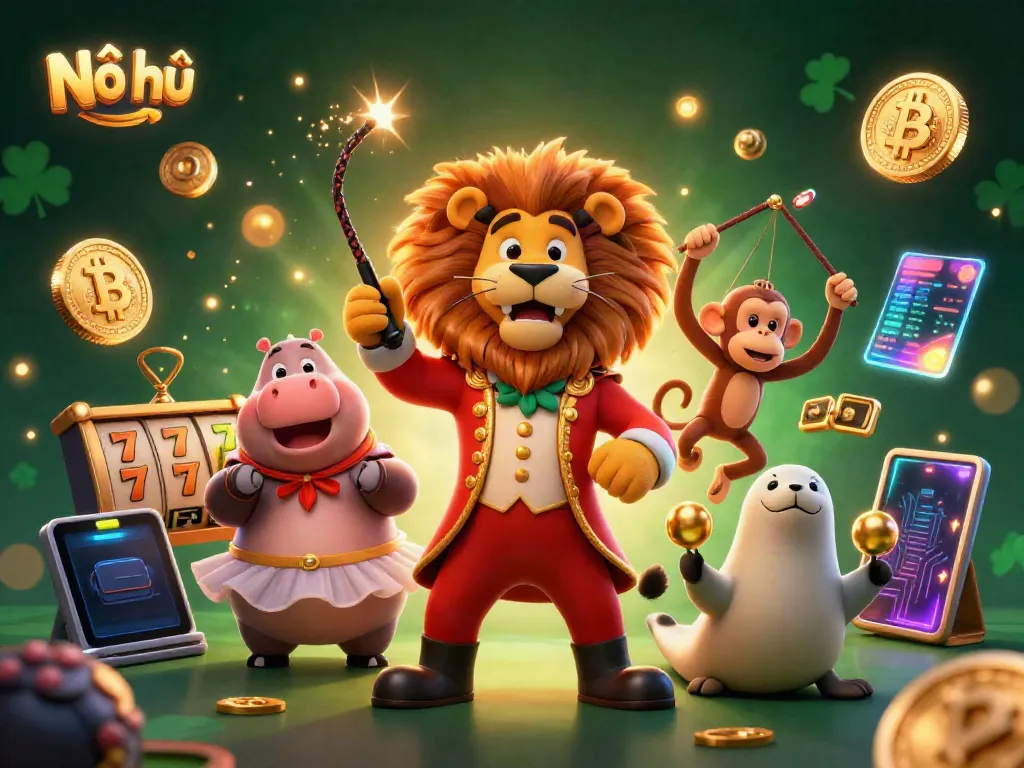 Engage in thrilling Nổ hũ gameplay with vibrant characters and jackpot excitement.