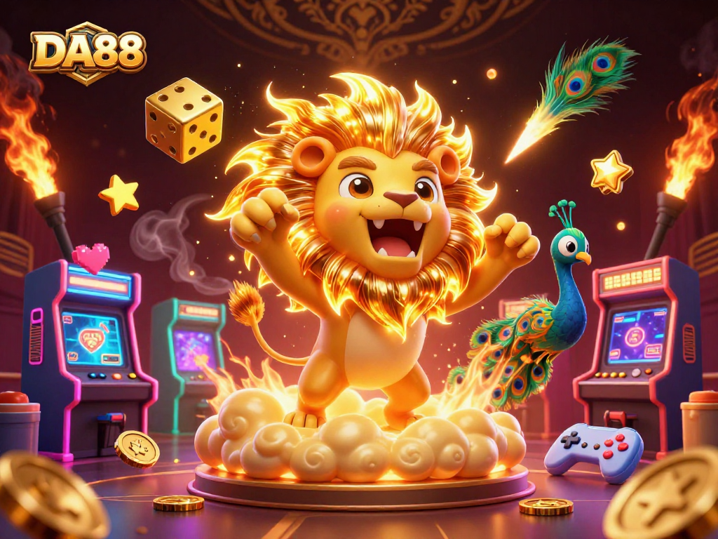 Experience thrilling gameplay with DA88's vibrant casino atmosphere, featuring dynamic gaming elements and characters.