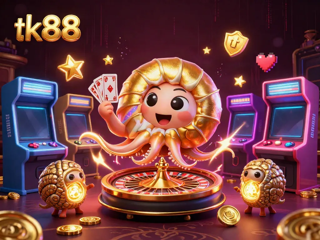 Experience the thrill of tk 88 with an exciting gaming environment featuring a giant nautilus roulette wheel.