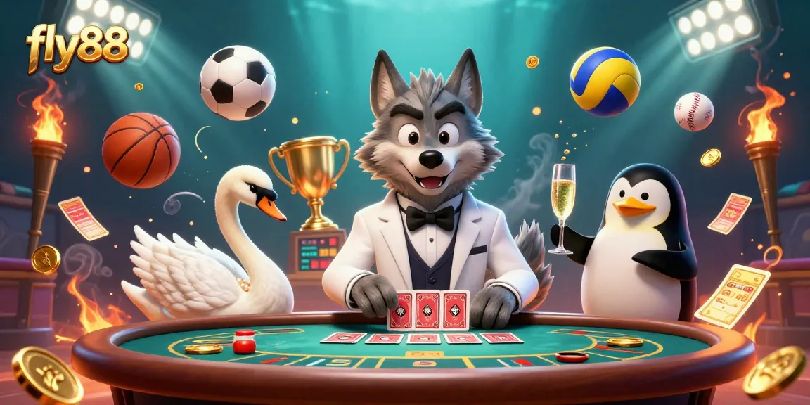 Experience thrilling gameplay at fly88 with vibrant casino characters and dynamic elements.