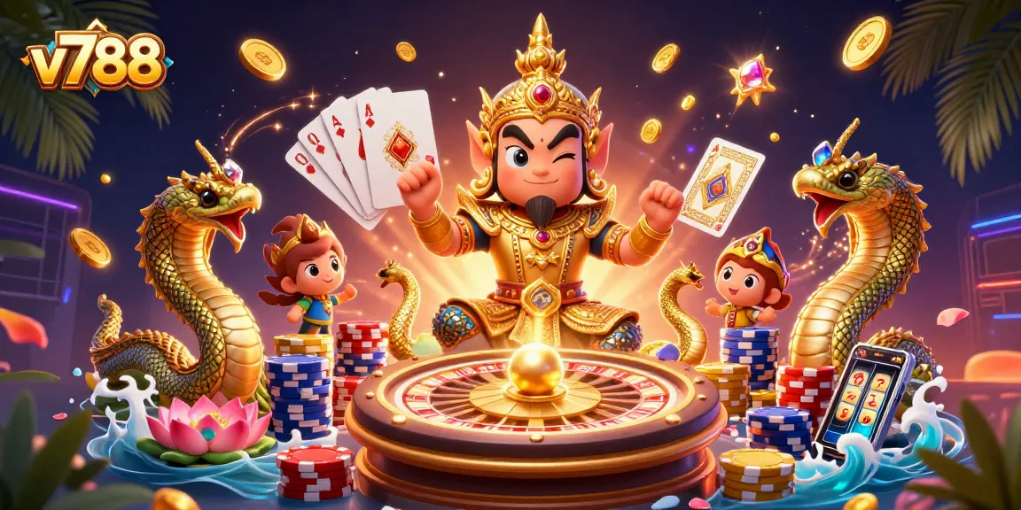 Experience thrilling gameplay with v788's vibrant casino atmosphere, showcasing guardian and game elements.