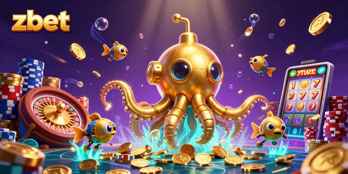 Zbet offers exciting casino experiences with dynamic games, illustrated through vibrant scene.