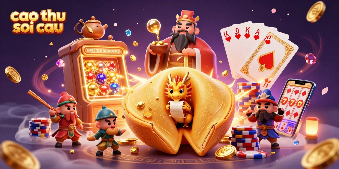 Engage with cao thu soi cau's vibrant lottery scene featuring a wise dragon and golden fortune cookie.